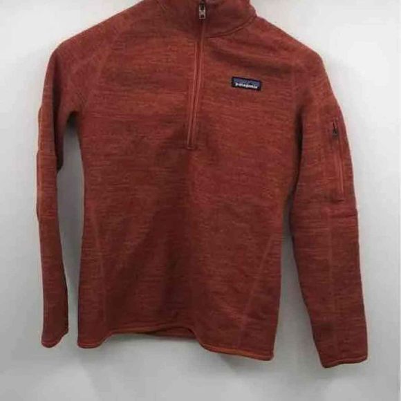 Patagonia Womens Orange Quarter-Zip Better Sweater Jacket Coat Size XS - Picture 1 of 8